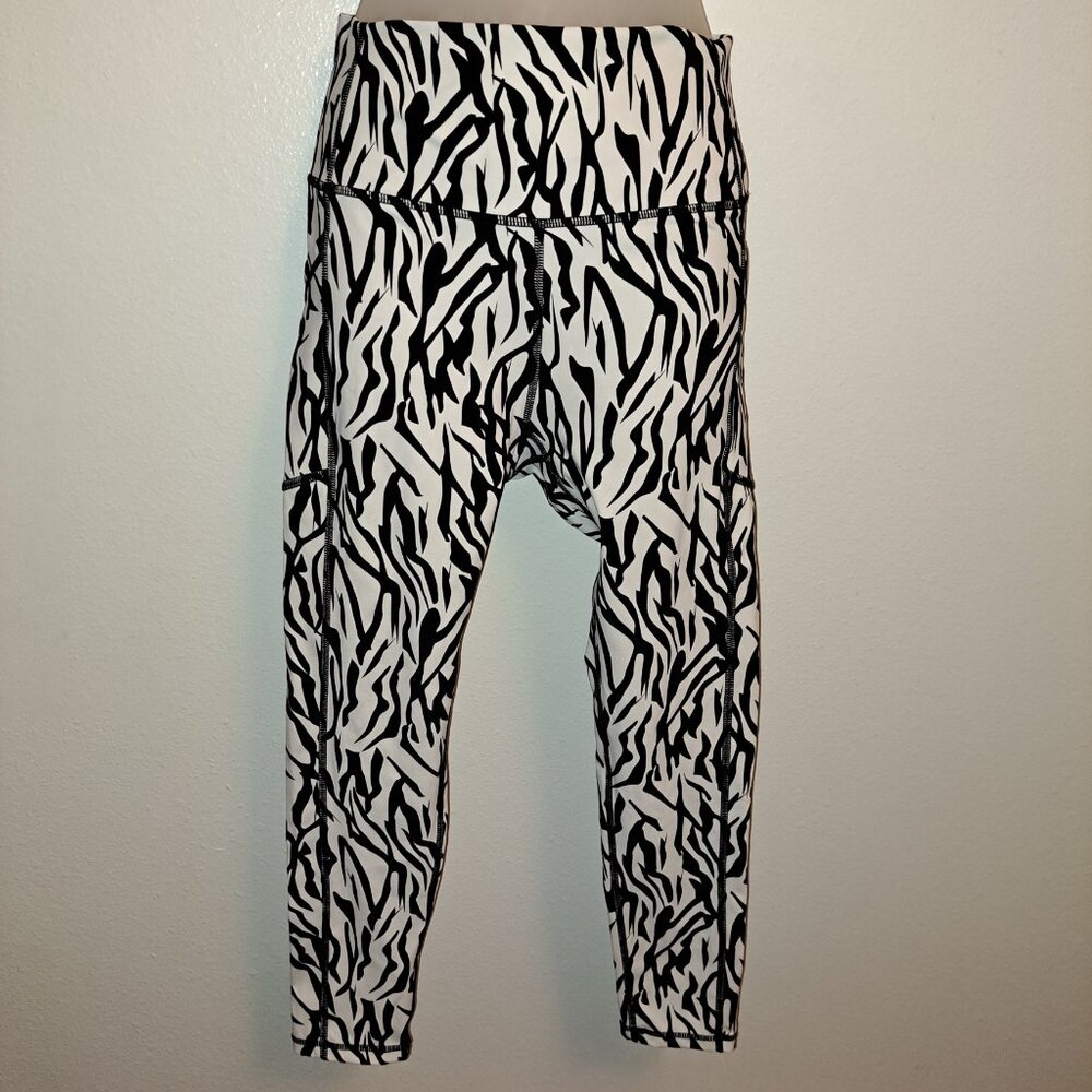 Zyia Active Safari Zebra Striped Pocket Brilliant Hi-Rise 7/8 24" Size 8-10 - Picture 16 of 16